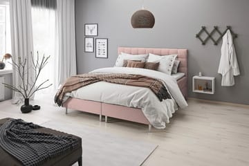 Säilytyssänky Suset 180x200 - Vaaleanpunainen - Huonekalut - Sänky - Sängyt säilytystilalla - Parisänky säilytystilalla