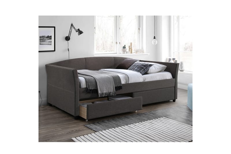 Sänky Genesis 90x200cm Harmony Uno Patjalla Harmaa - Huonekalut - Sänky - S�ängyt säilytystilalla - Parisänky säilytystilalla
