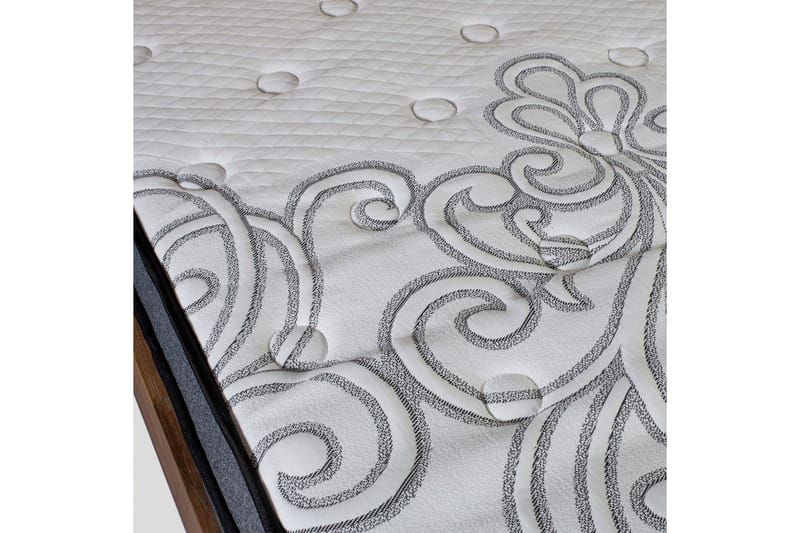 Sänky Glossy 160x200cm Harmony Delux Patjalla Harmaa - Huonekalut - Sänky - Sängyt säilytystilalla