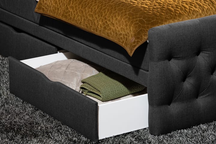 Sänkypaketti Altaneira 180x200 cm laatikkosäilytys - Musta - Sänkypaketti - Sängyt säilytystilalla