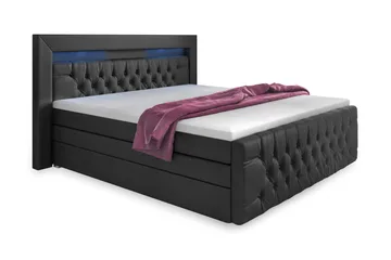 Sänkypaketti Celio 140x200 Nosto - Musta/Keinonahka - Huonekalut - Sänky - Sängyt säilytystilalla