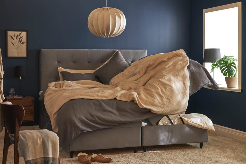 Sänkypaketti Chilla Pluss Säilytyssänky 180x200 cm - Harmaa - Huonekalut - Sänky - Sängyt säilytystilalla