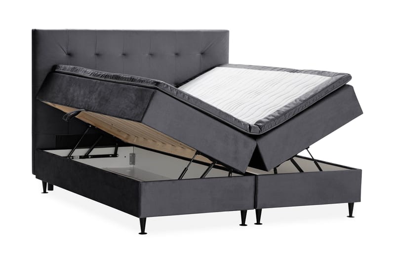 Sänkypaketti Chilla Pluss Säilytyssänky 180x200 cm - Tummanharmaa - Huonekalut - Sänky - Sängyt säilytystilalla