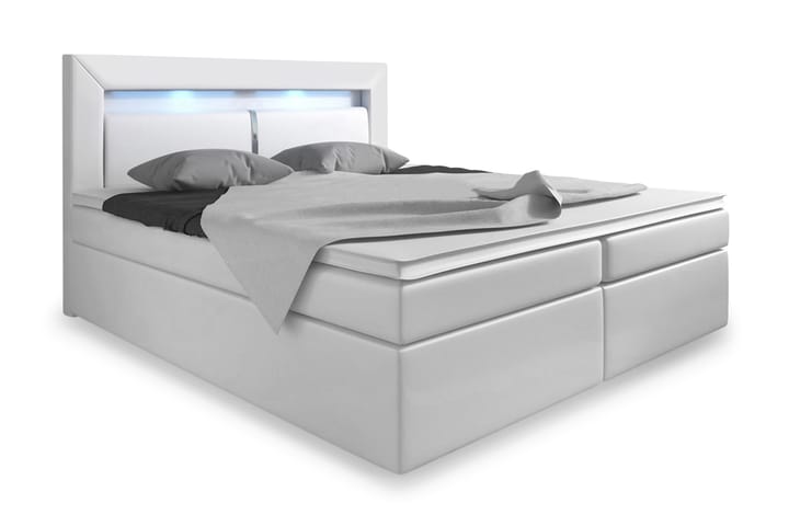 Sänkypaketti Pisa 140x200 säilytyksellä Sängynpääty - Valkoinen - Sänkypaketti - Sängyt säilytystilalla