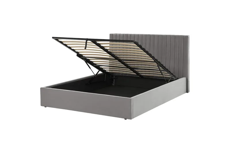 Sänky, jossa säilytystila Vion, Harmaa, 160x200 cm