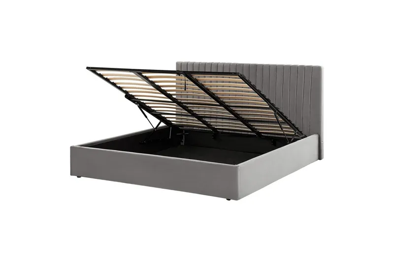 Sänky, jossa säilytystila Vion, Harmaa, 180x200 cm