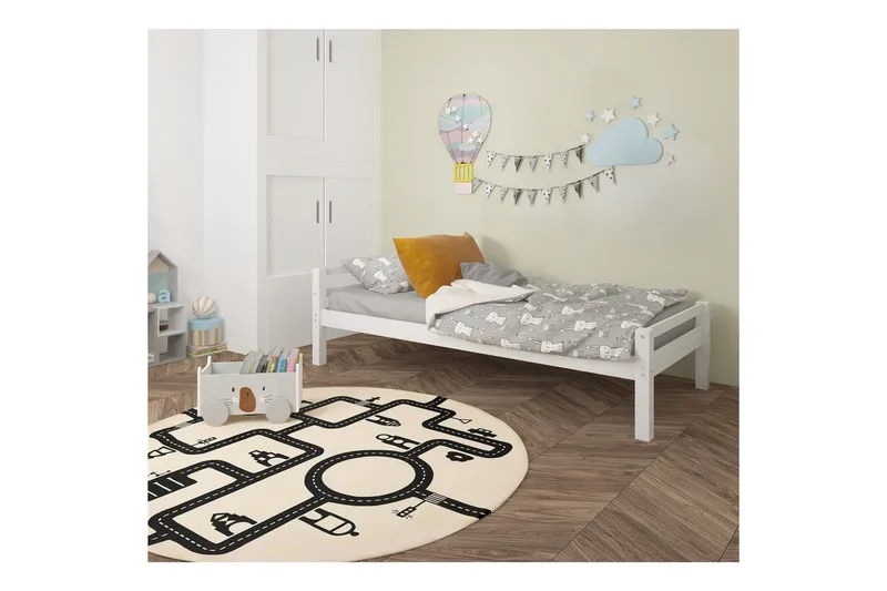 Sänky Alpi 90x200 cm Valkoinen - Valkoinen - Huonekalut - Sänky - Sänkykehikot & sängynrungot