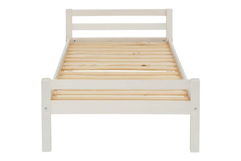 Sänky Alpi 90x200 cm Valkoinen - Valkoinen - Huonekalut - Sänky - Sänkykehikot & sängynrungot