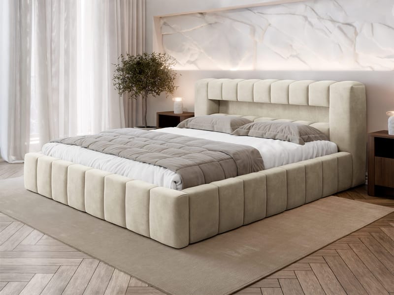 sänky Amaro Velluto 02 160x200 - beige - Huonekalut - Sänky - Sänkykehikot & sängynrungot