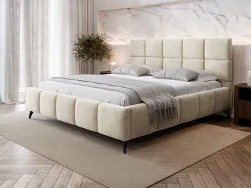 sänky Amber Velluto 02 140x200 - beige - Huonekalut - Sänky - Sänkykehikot & sängynrungot