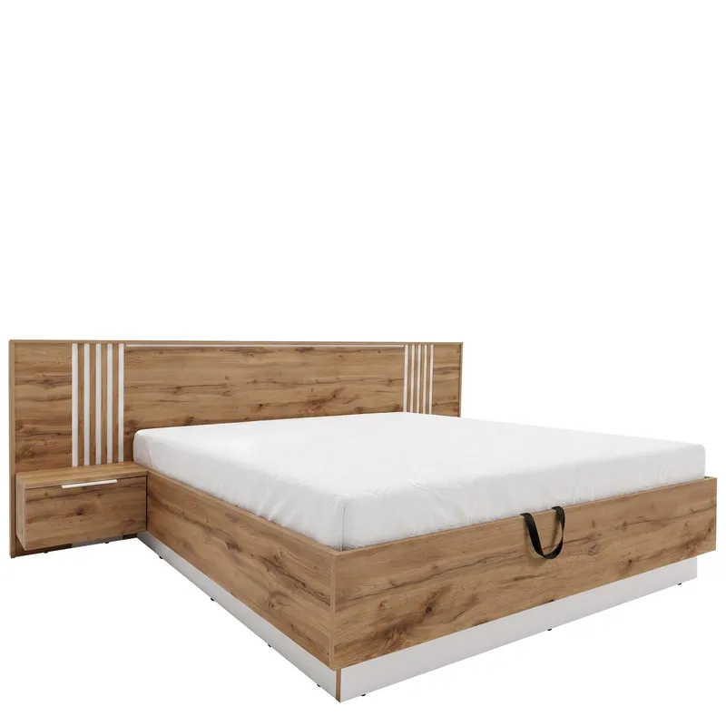 sänky Bali lux ruskea, valkoinen, ruskea, valkoinen