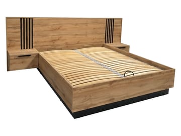 sänky Bali lux ruskea, valkoinen - ruskea, valkoinen - Huonekalut - Sänky - Sänkykehikot & sängynrungot