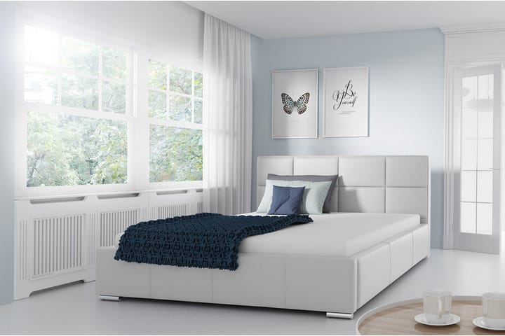 Sänky Bolla 140x200 - Valkoinen - Sänkykehikot & sängynrungot