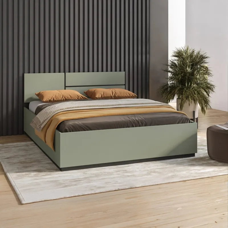 Sänky Cross S - 160 cm, Vihreä - Huonekalut - Sänky - Sänkykehikot & sängynrungot