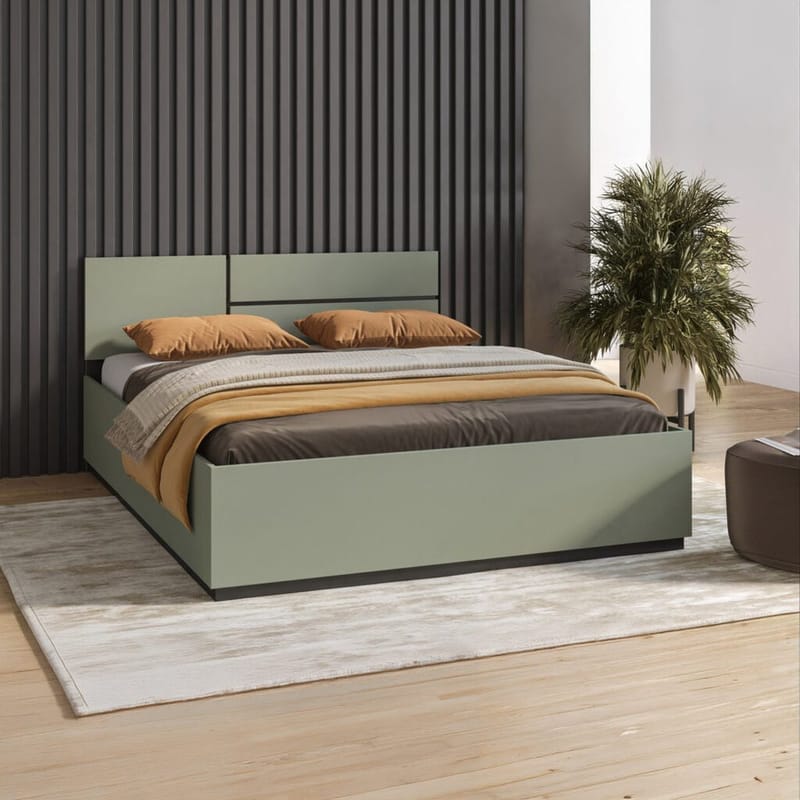 Sänky Cross S - 160 cm, Vihreä - Huonekalut - Sänky - Sänkykehikot & sängynrungot