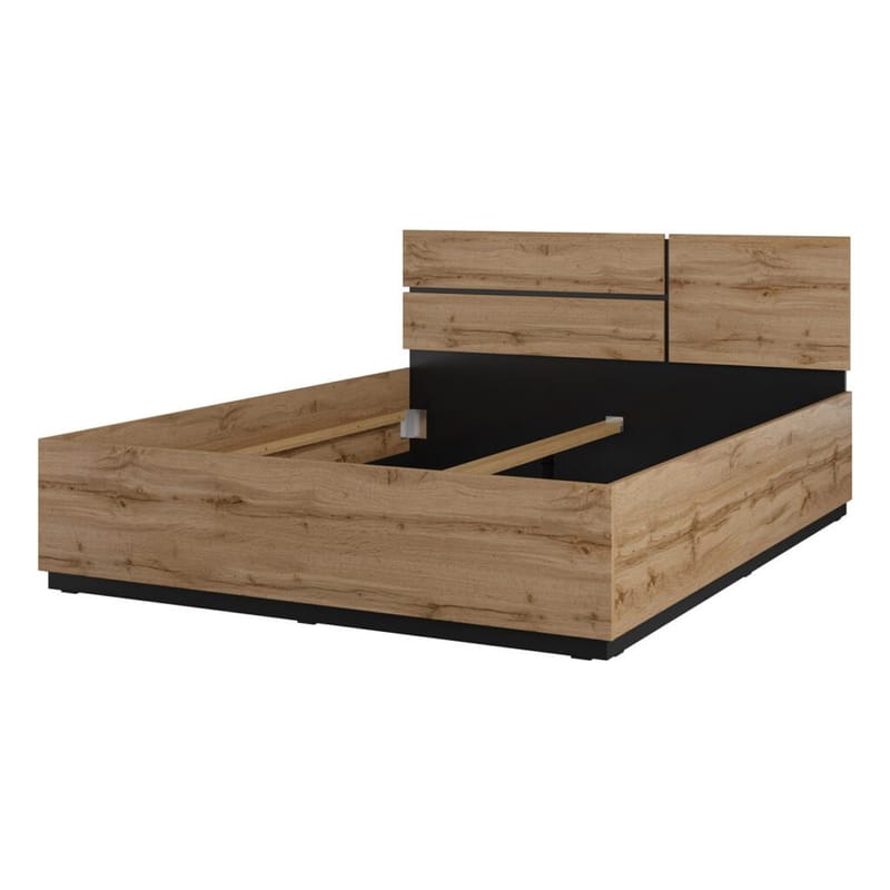 Sänky Cross S - 160 cm, Wotan Tammik - Huonekalut - Sänky - Sänkykehikot & sängynrungot