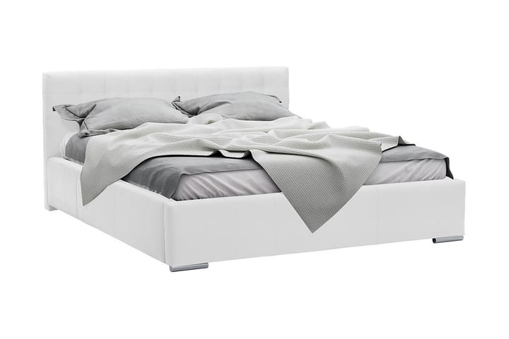 Sänky Girton säilytyksellä 140x200 - Valkoinen - Sänkykehikot & sängynrungot