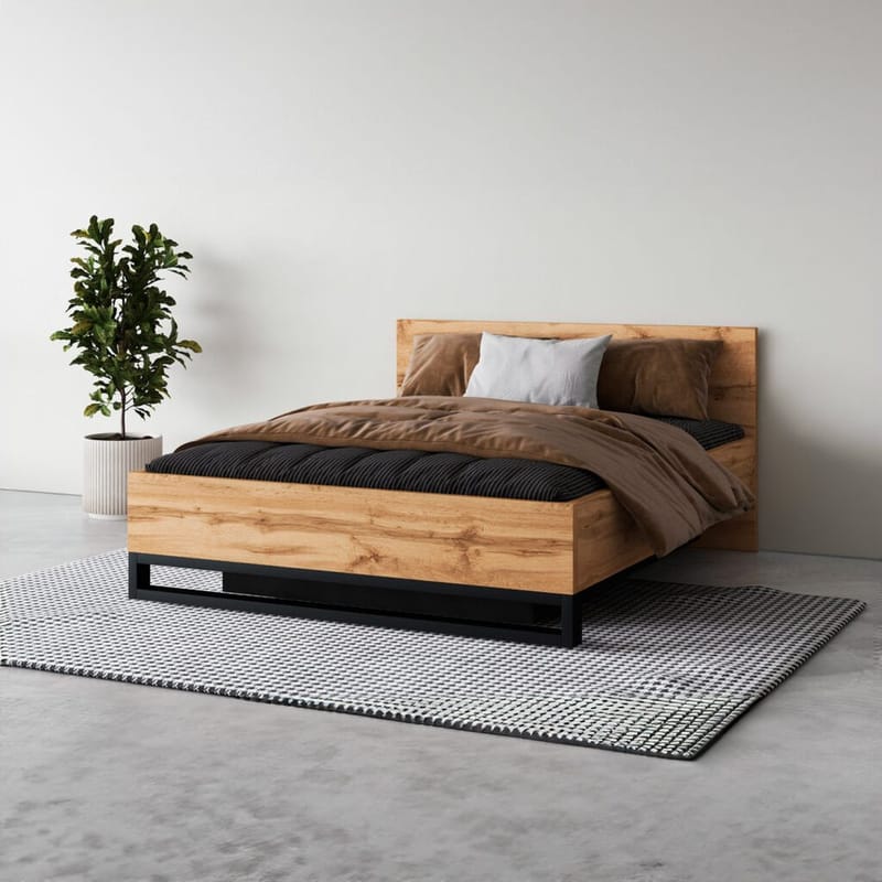 Sänky Halle S - kehys kaasujousella ja säilytyslaatikolla - 160 cm - Huonekalut - Sänky - Sänkykehikot & sängynrungot