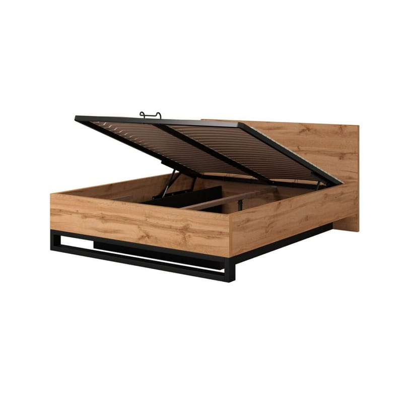 Sänky Halle S - kehys kaasujousella ja säilytyslaatikolla - 160 cm - Huonekalut - Sänky - Sänkykehikot & sängynrungot