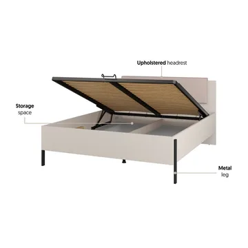 Sänky Jukon S, ylösnostettava säilytystila - 160 cm - Huonekalut - Sänky - Sänkykehikot & sängynrungot