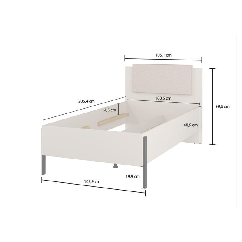 Sänky Jukon S - 100 cm - Huonekalut - Sänky - Sänkykehikot & sängynrungot