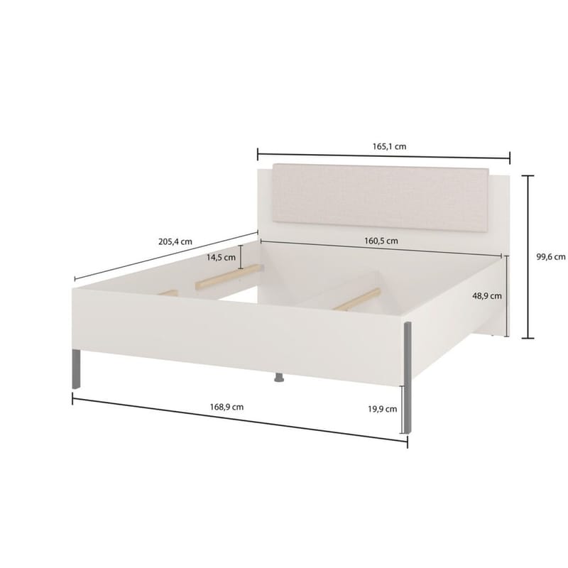 Sänky Jukon S - 160 cm - Huonekalut - Sänky - Sänkykehikot & sängynrungot