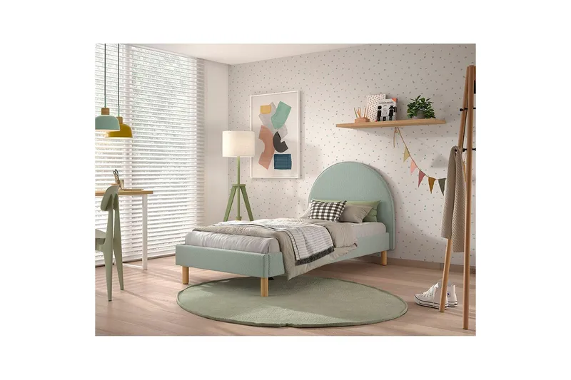 Sänky Kuu Oliivinvihreä, 90 x 200 cm - Oliivinvihreä, 90 x 200 cm - Huonekalut - Sänky - Sänkykehikot & sängynrungot