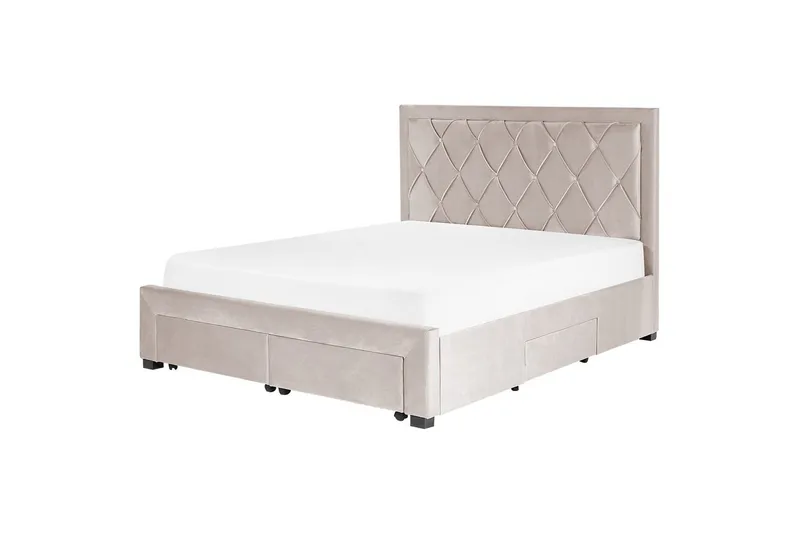 Sänky laatikoilla Lievin - Beige, 160x200 cm - Huonekalut - Sänky - Sänkykehikot & sängynrungot