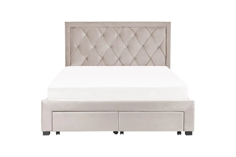 Sänky laatikoilla Lievin - Beige, 160x200 cm - Huonekalut - Sänky - Sänkykehikot & sängynrungot