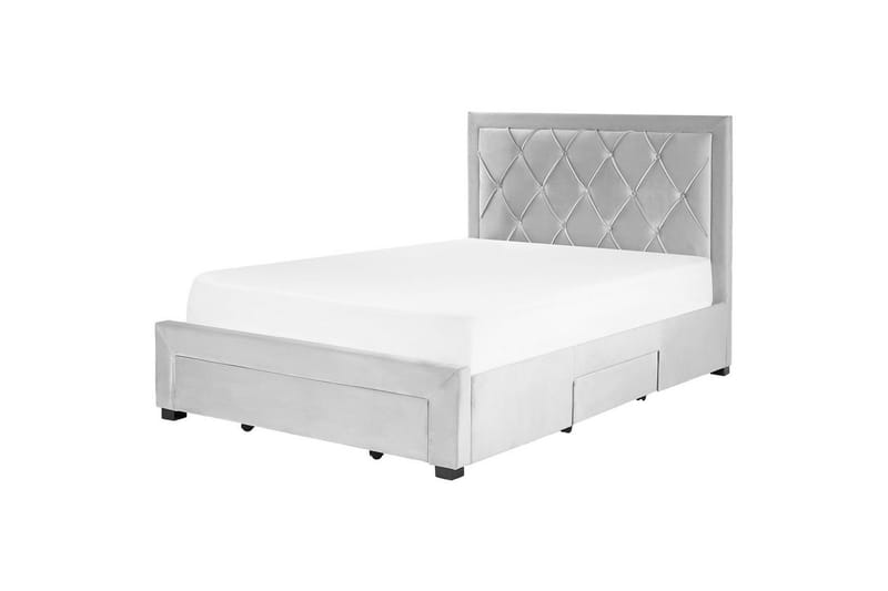 Sänky laatikoilla Lievin - Harmaa, 140x200 cm - Huonekalut - Sänky - Sänkykehikot & sängynrungot