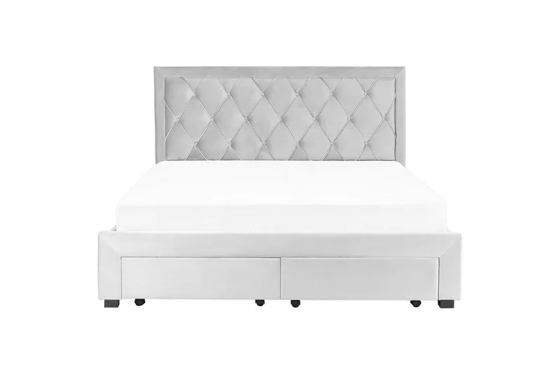 Sänky laatikoilla Lievin - Harmaa, 180x200 cm - Huonekalut - Sänky - Sänkykehikot & sängynrungot