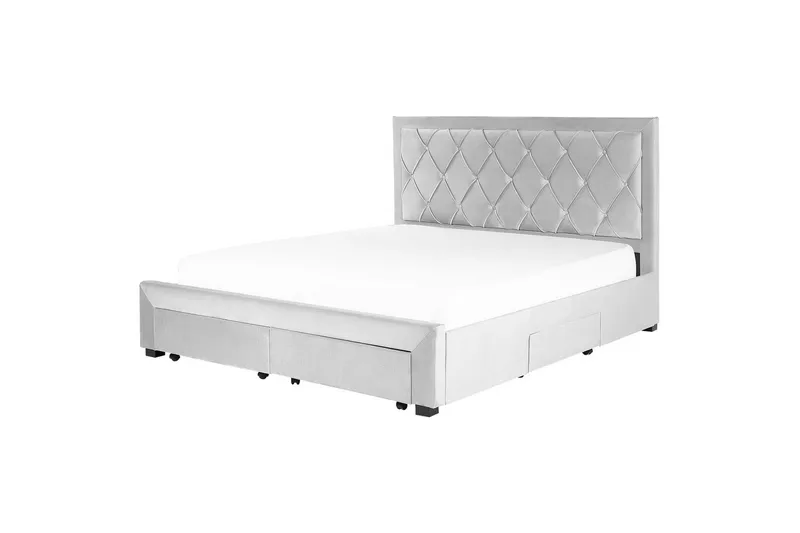 Sänky laatikoilla Lievin - Harmaa, 180x200 cm - Huonekalut - Sänky - Sänkykehikot & sängynrungot