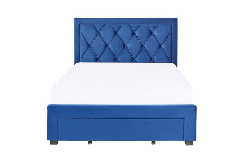 Sänky laatikoilla Lievin - Sininen, 140x200 cm - Huonekalut - Sänky - Sänkykehikot & sängynrungot