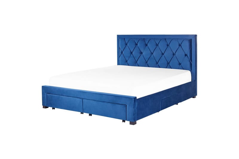 Sänky laatikoilla Lievin - Sininen, 180x200 cm - Huonekalut - Sänky - Sänkykehikot & sängynrungot