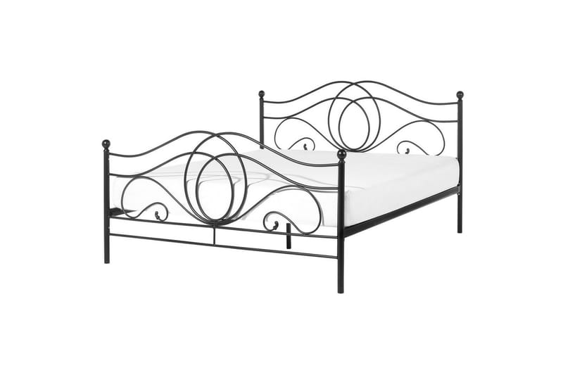 Sänky lamellirungolla Lyra - Musta - Huonekalut - Sänky - Sänkykehikot & sängynrungot