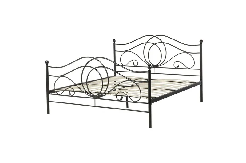 Sänky lamellirungolla Lyra, Musta