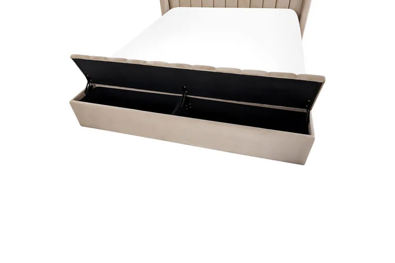 Sänky säilytyspenkillä Noyers - Beige, 160x200 cm - Huonekalut - Sänky - Sänkykehikot & sängynrungot