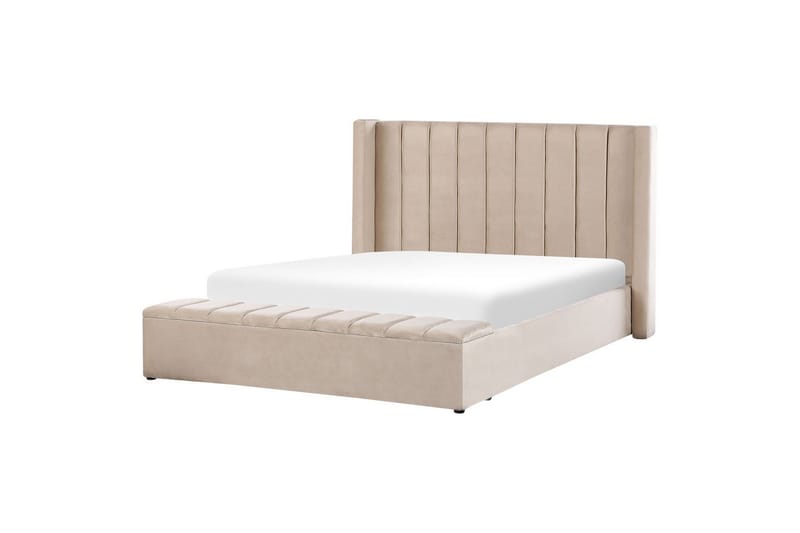 Sänky säilytyspenkillä Noyers - Beige, 180x200 cm - Huonekalut - Sänky - Sänkykehikot & sängynrungot