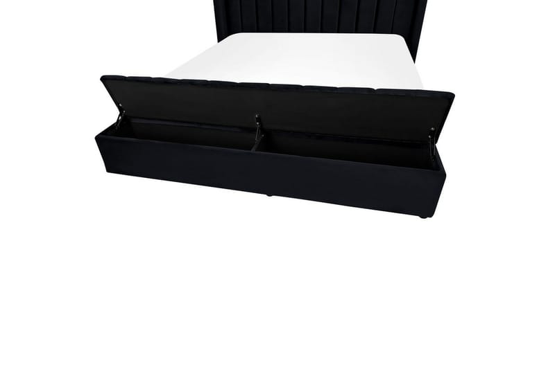 Sänky säilytyspenkillä Noyers - Musta, 180x200 cm - Huonekalut - Sänky - Sänkykehikot & sängynrungot