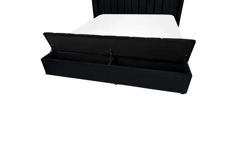Sänky säilytyspenkillä Noyers - Musta, 180x200 cm - Huonekalut - Sänky - Sänkykehikot & sängynrungot