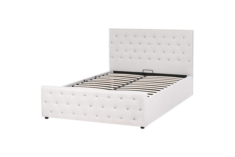 Sänky säilytystilalla Amiens - Beige, 140x200 cm - Huonekalut - Sänky - Sänkykehikot & sängynrungot