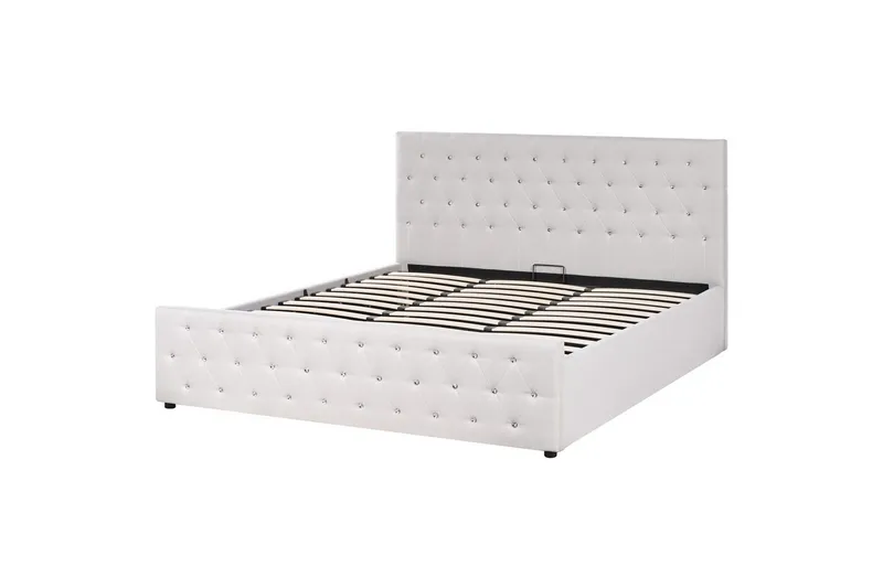 Sänky säilytystilalla Amiens - Beige, 180x200 cm - Huonekalut - Sänky - Sänkykehikot & sängynrungot