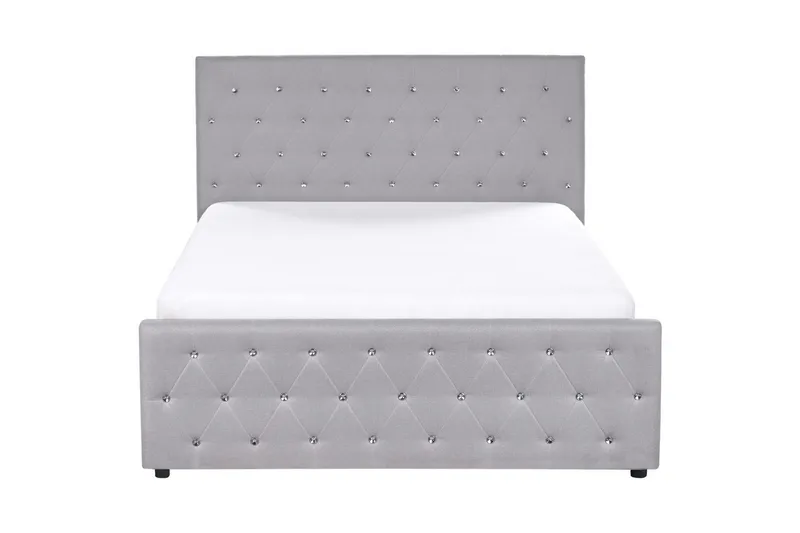 Sänky säilytystilalla Amiens - Harmaa, 140x200 cm - Huonekalut - Sänky - Sänkykehikot & sängynrungot