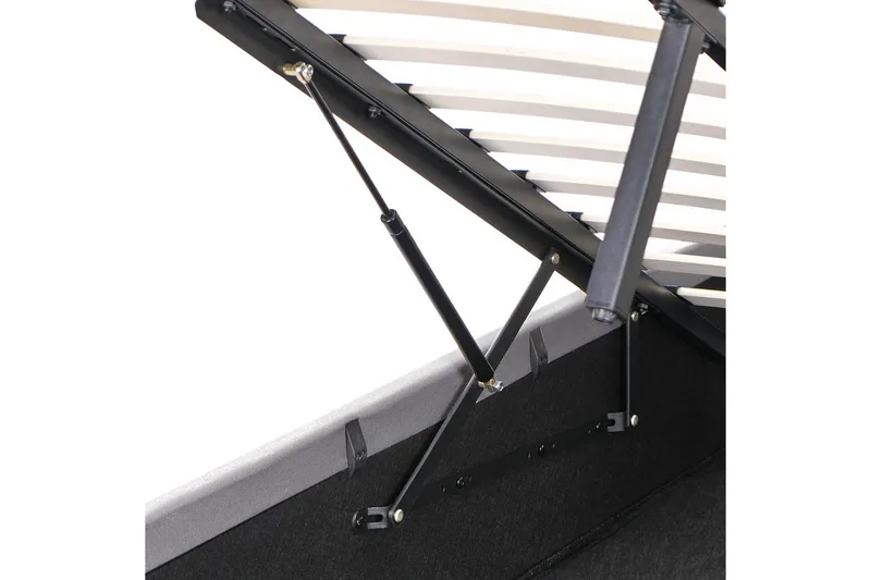 Sänky säilytystilalla Amiens - Harmaa, 140x200 cm - Huonekalut - Sänky - Sänkykehikot & sängynrungot