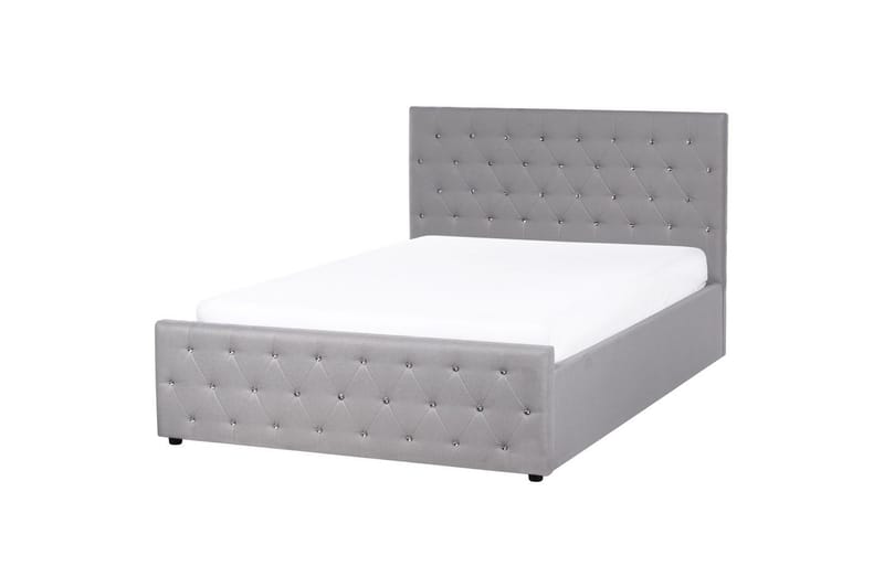 Sänky säilytystilalla Amiens - Harmaa, 140x200 cm - Huonekalut - Sänky - Sänkykehikot & sängynrungot