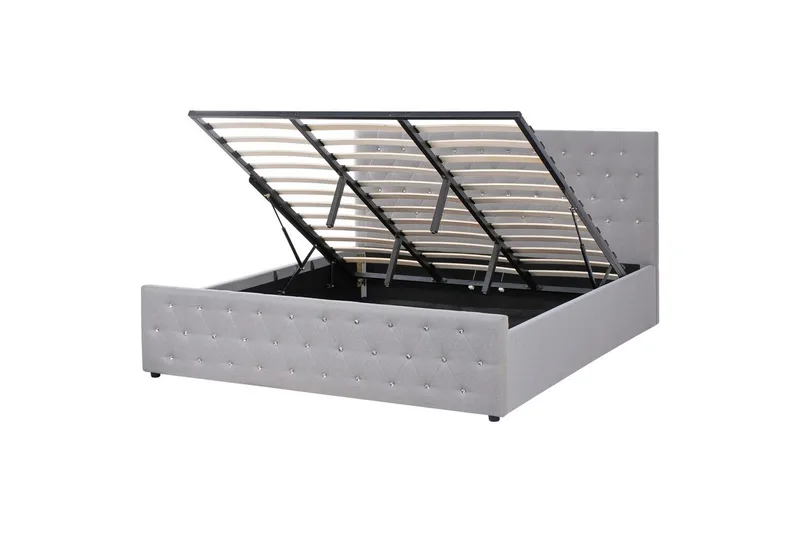 Sänky säilytystilalla Amiens, Harmaa, 180x200 cm