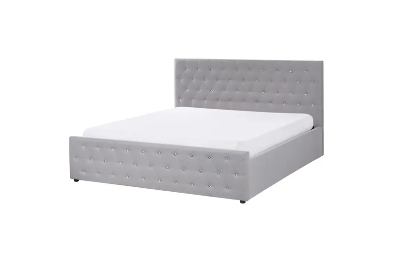 Sänky säilytystilalla Amiens - Harmaa, 180x200 cm - Huonekalut - Sänky - Sänkykehikot & sängynrungot