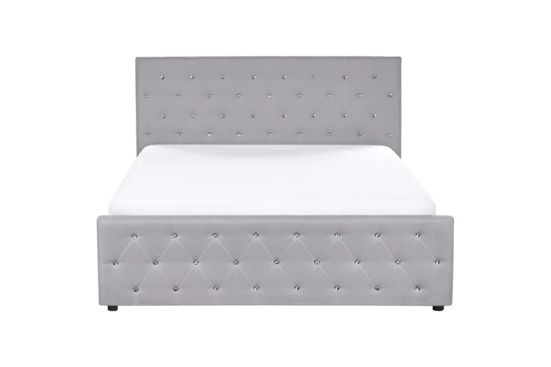 Sänky säilytystilalla Amiens - Harmaa, 180x200 cm - Huonekalut - Sänky - Sänkykehikot & sängynrungot