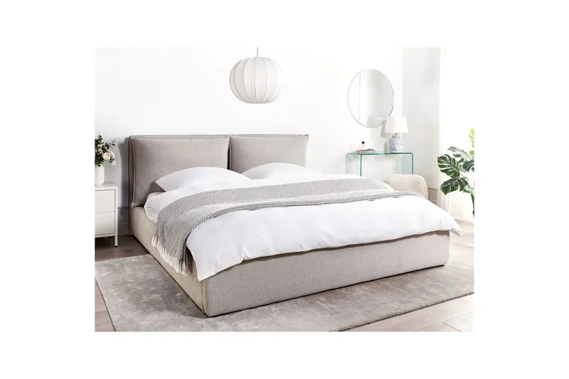 Sänky säilytystilalla Bajonna - Harmaa, 180x200 cm - Huonekalut - Sänky - Sänkykehikot & sängynrungot