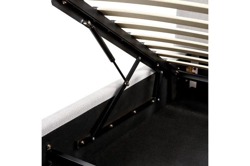 Sänky säilytystilalla Bajonna - Harmaa, 180x200 cm - Huonekalut - Sänky - Sänkykehikot & sängynrungot